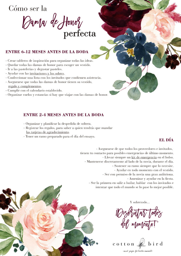 damas de honor perfecta