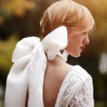 vestido de novia con lazo grande