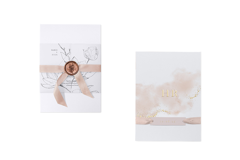 papelería para boda rosa nude