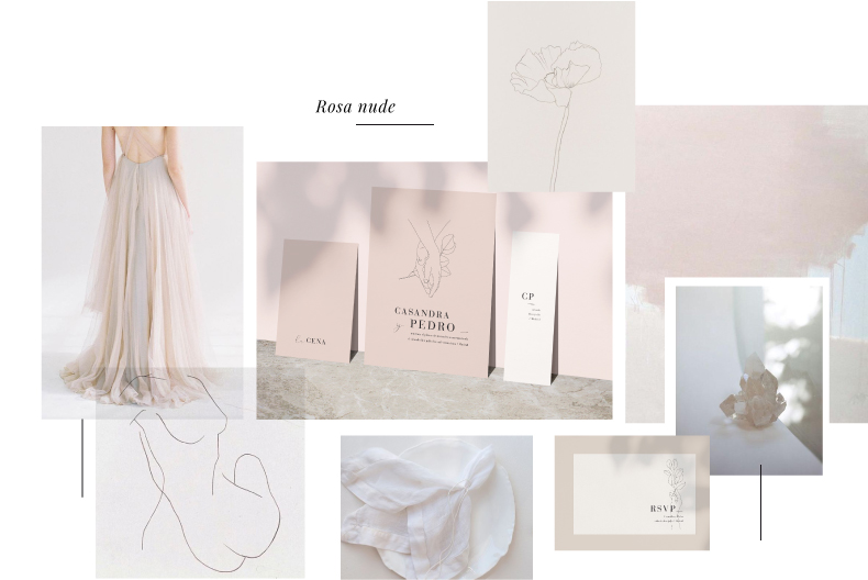 papelería para boda rosa