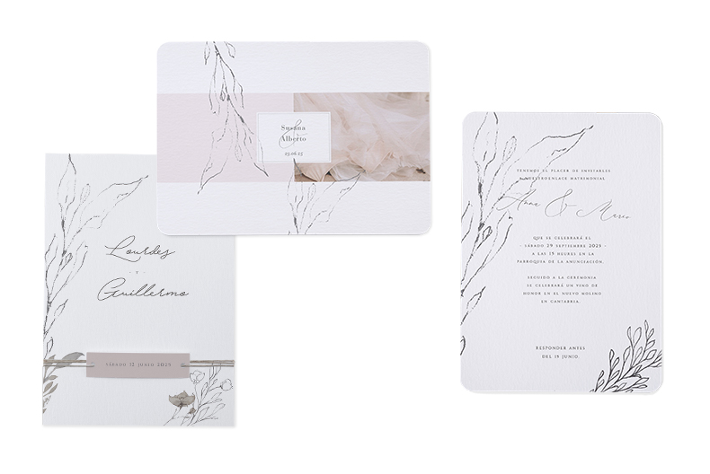 papelería para bodas nude