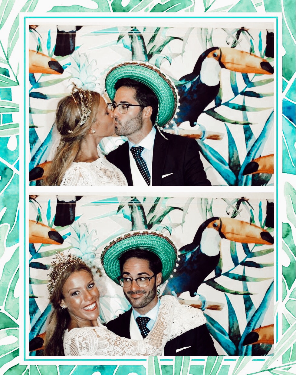 boda de blanca algaba con su preciosa corona de María Marucca