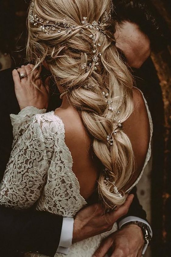 peinados novia trenza