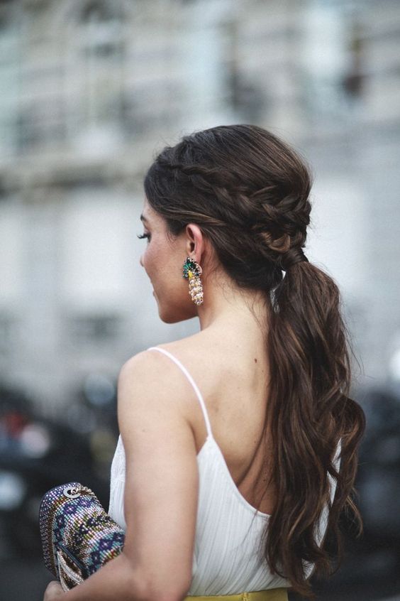 peinado de novia coleta