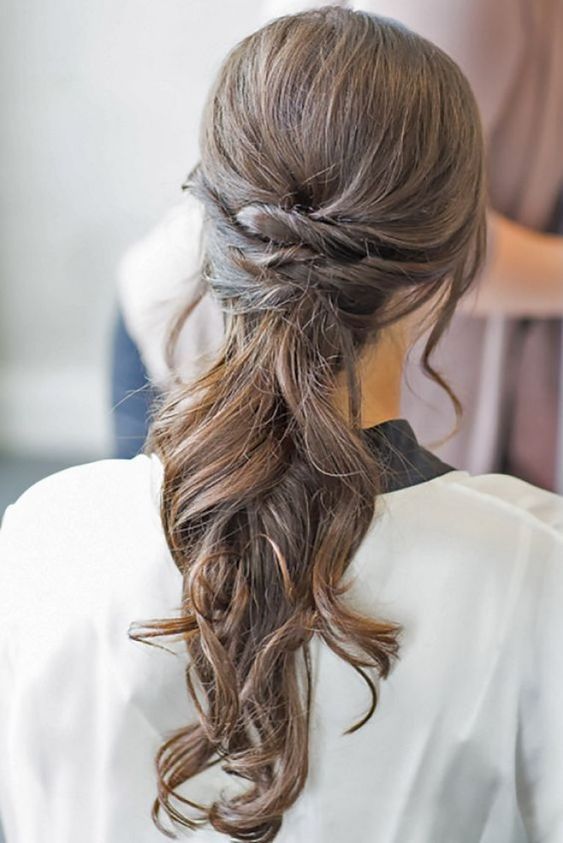 peinado de novia coleta