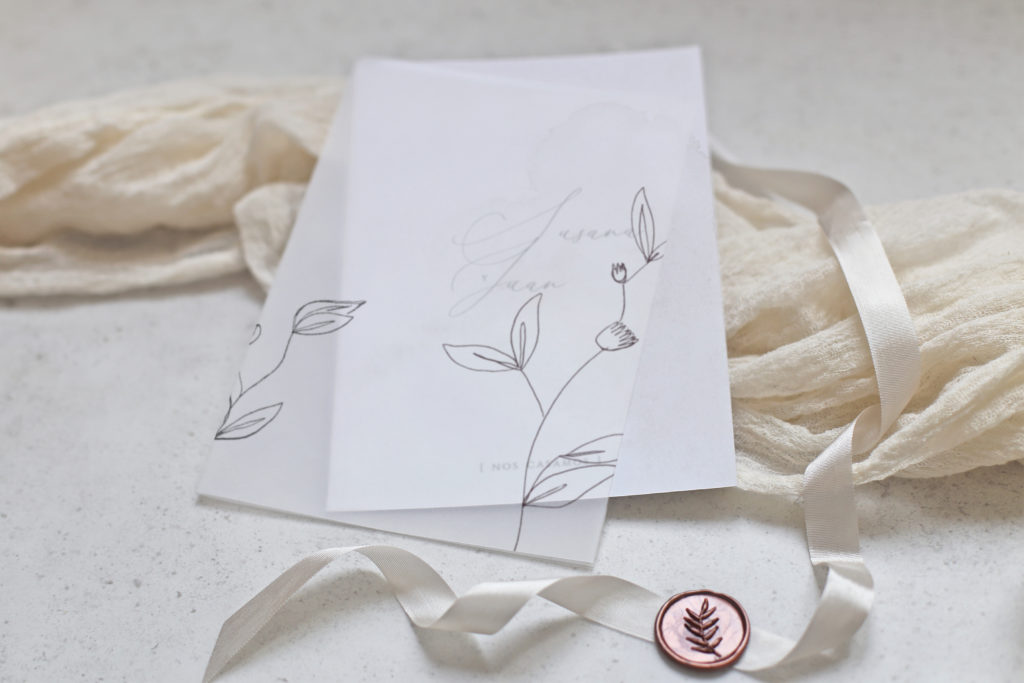 Bianca | Tarjeta para invitación de boda religiosa