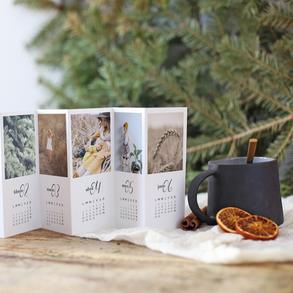 calendario sobre mesa personalizado