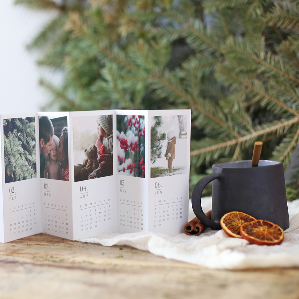 calendario sobre mesa personalizado